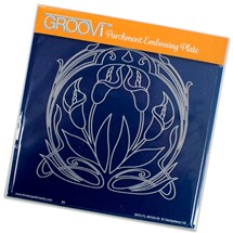 GRO-FL-40120-03 Lillies Art Nouveau Groovi Plate